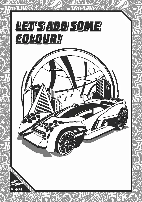 Hot Wheels Colouring Sheet 4